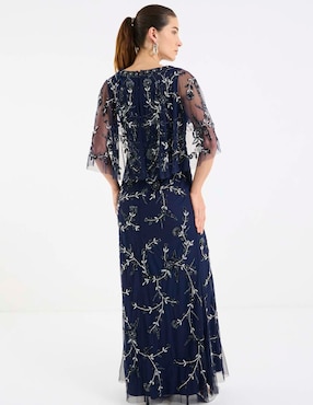 Vestido largo de fiesta Adrianna Papell escote V