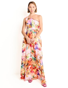 Vestido maxi de fiesta Rue escote medio