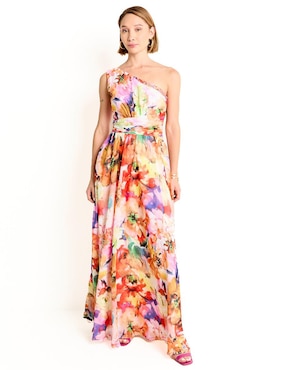 Vestido maxi de fiesta Rue escote medio