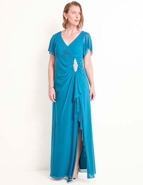 Vestido largo de fiesta Damaia Atelier escote V