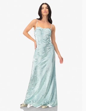Vestido largo de fiesta Ivonne Couture escote regular