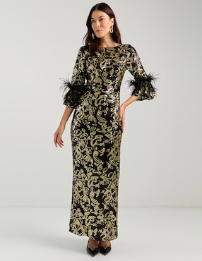 Vestido largo de fiesta Adrianna Papell espalda abierta