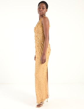 Vestido largo de fiesta Adrianna Papell escote V