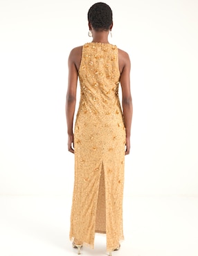 Vestido largo de fiesta Adrianna Papell escote V