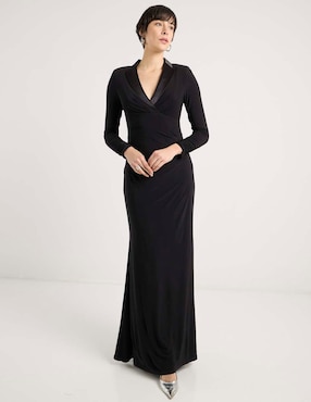 Vestido largo de fiesta Adrianna Papell escote V