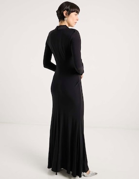 Vestido largo de fiesta Adrianna Papell escote V