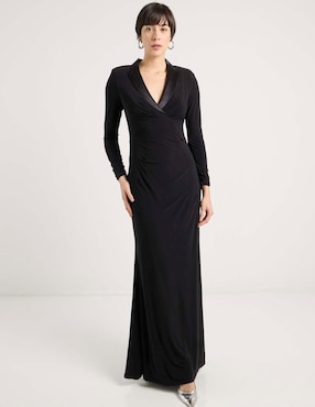 Vestido largo de fiesta Adrianna Papell escote V