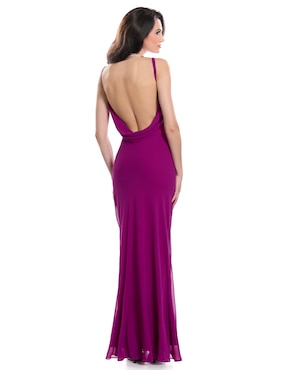 Vestido largo de fiesta Eva Brazzi escote regular