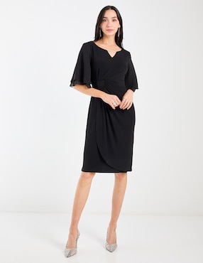 Vestido 3/4 de fiesta Connected Apparel escote V