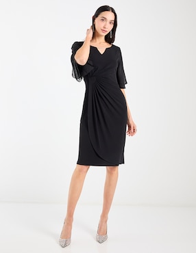 Vestido 3/4 de fiesta Connected Apparel escote V