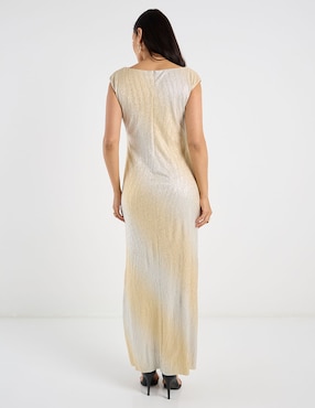 Vestido largo de fiesta Connected Apparel escote medio