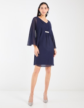 Vestido corto de fiesta Connected Apparel escote V