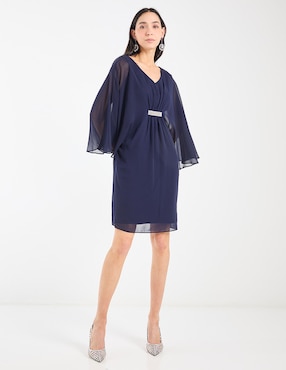 Vestido corto de fiesta Connected Apparel escote V
