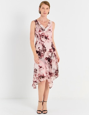 Vestido midi de fiesta Connected Apparel escote V