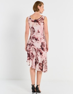 Vestido midi de fiesta Connected Apparel escote V