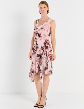 Vestido midi de fiesta Connected Apparel escote V