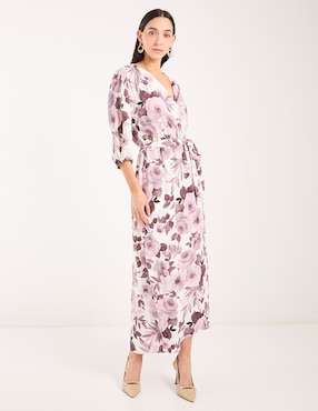 Vestido largo de fiesta Connected Apparel escote V