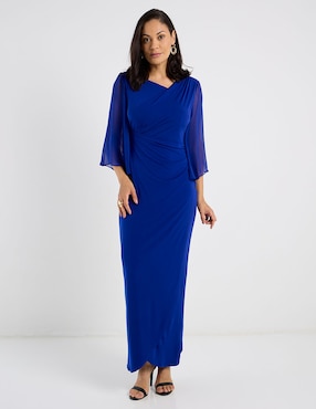 Vestido largo de fiesta Connected Apparel escote regular