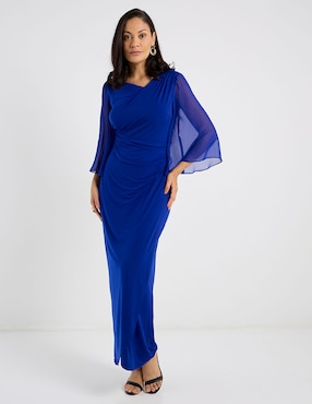 Vestido largo de fiesta Connected Apparel escote regular
