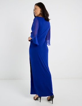 Vestido largo de fiesta Connected Apparel escote regular