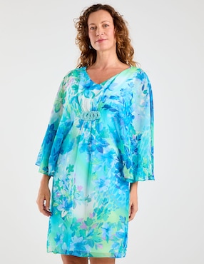 Vestido corto de fiesta Connected Apparel escote V