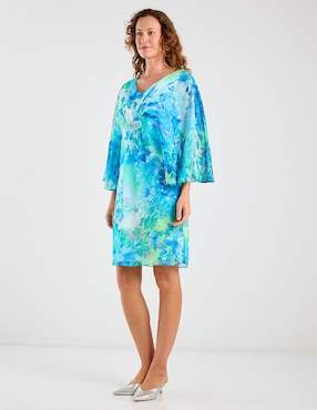 Vestido corto de fiesta Connected Apparel escote V