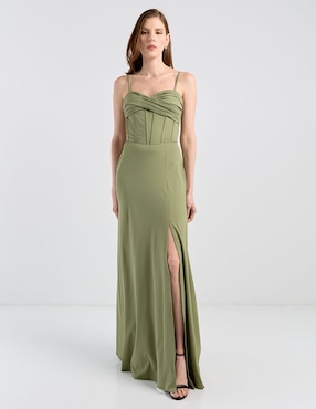 Vestido maxi de fiesta Rue de la Paix escote corazón