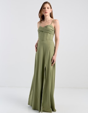 Vestido maxi de fiesta Rue de la Paix escote corazón