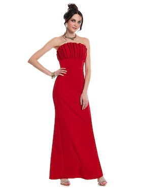 Vestido largo de fiesta Eva Brazzi escote bardot