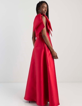 Vestido mixi de fiesta Mia Paluzzi escote regular