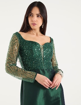 Vestido maxi de fiesta Ema Valdemossa escote corazón