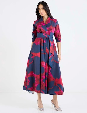 Vestido crop de fiesta Ema Valdemossa escote V