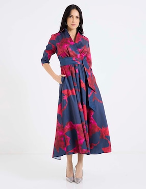 Vestido crop de fiesta Ema Valdemossa escote V