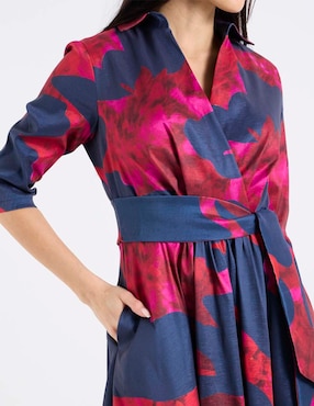 Vestido crop de fiesta Ema Valdemossa escote V