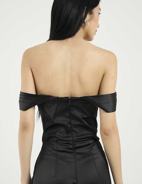 Vestido maxi de fiesta Rue escote bardot