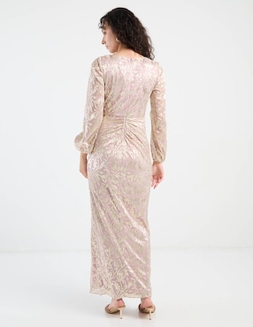 Vestido largo de fiesta Adrianna Papell escote V