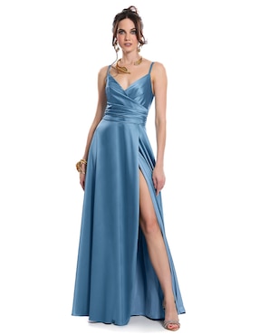 Vestido largo de fiesta Eva Brazzi escote V