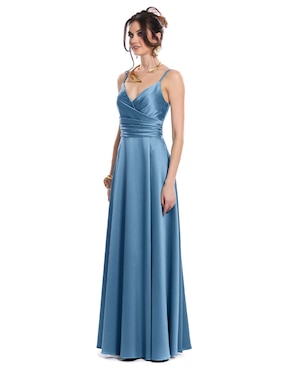 Vestido largo de fiesta Eva Brazzi escote V