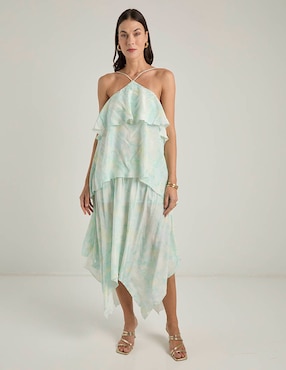 Vestido midi de fiesta Mare Mare espalda abierta