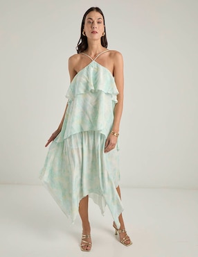 Vestido midi de fiesta Mare Mare espalda abierta