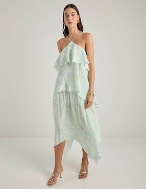 Vestido midi de fiesta Mare Mare espalda abierta