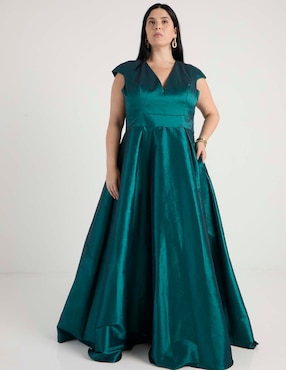 Vestido maxi de fiesta Ema Valdemossa Curvy escote V