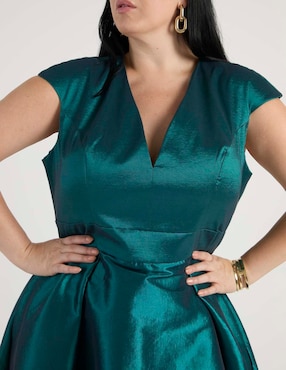 Vestido maxi de fiesta Ema Valdemossa Curvy escote V