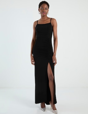 Vestido maxi fiesta Bebe escote espalda abierta