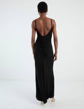 Vestido maxi fiesta Bebe escote espalda abierta