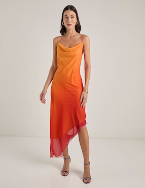 Vestido midi de fiesta Bebe escote medio