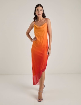 Vestido midi de fiesta Bebe escote medio