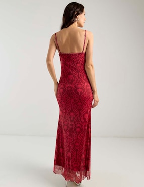 Vestido largo de fiesta Bebe escote bajo