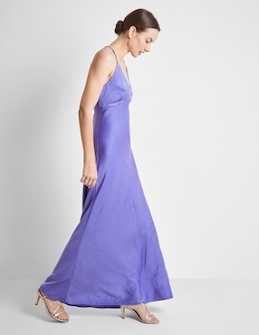 Vestido maxi de fiesta Trucco espalda cruzada