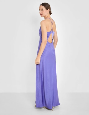 Vestido maxi de fiesta Trucco espalda cruzada